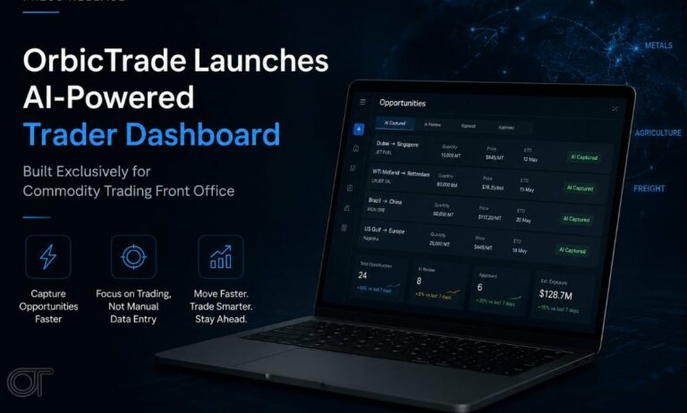 OrbicTrade Debuts AI-Driven Front-Office Platform for Commodity Traders