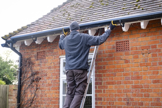 Persistent gutter leaks may call for repairs rather than cleaning