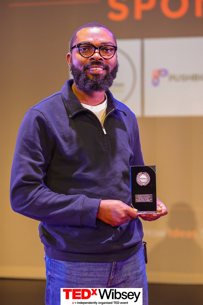 Sheriff Adedokun Earns TEDxWibsey Award for His Impact on UK Tech Innovation